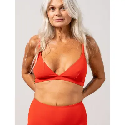 Understatement Underwear Triangle Bikini Top - Orange - XL