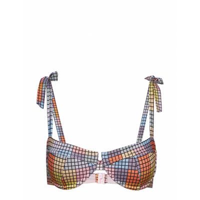 Underwire Bikini Top Swimwear Bikinis Bikini Tops Wired Bikinitops Multi/mönstrad Ganni