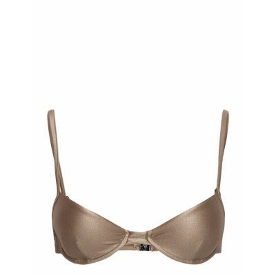 Underwire Top Swimwear Bikinis Bikini Tops Wired Bikinitops Gold Filippa K