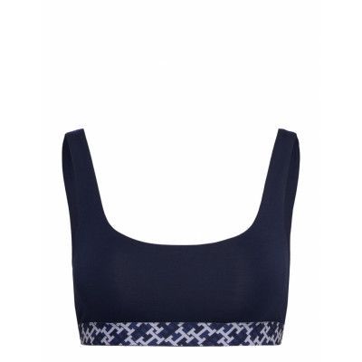 Unlined Bralette Swimwear Bikinis Bikini Tops Bandeau Bikinitops Navy Tommy Hilfiger