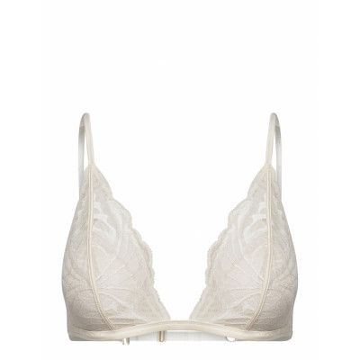 Unlined Triangle Lingerie Bras & Tops Soft Bras Bralette Vit Calvin Klein