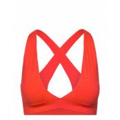 Casall V-Neck Crossback Bikini Top Röd