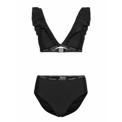W. Ruffle Bikini Bikini Svart Svea