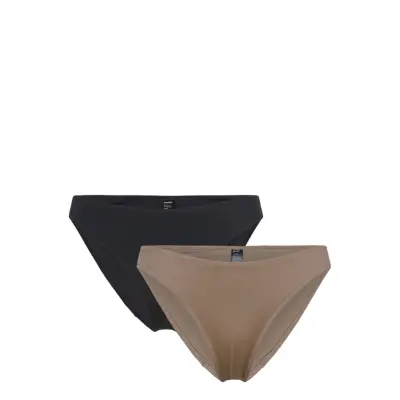 Weekday 2-Pack Scoop Bikini Underdelar Svart