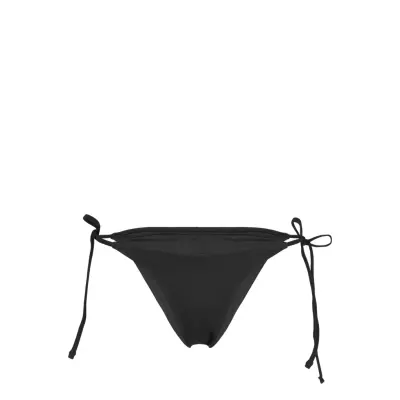 Weekday Mid Rise Brazilian Tie Bikini Bottoms - Black - XXS