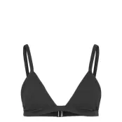 Weekday Ribbed V-Neck Bikini Top Svart