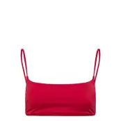Weekday Scoop Neck Bikini Top - Red - L