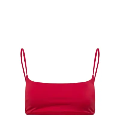 Weekday Scoop Neck Bikini Top - Red - L
