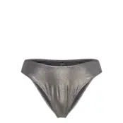 Weekday Scooped Glitter Bikini Bottoms - Silver - M