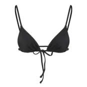 Weekday Shiny Triangle Bikini Top - Black - XS