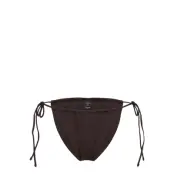 Weekday Strappy Tie Bikini Bottoms - Brown - XS