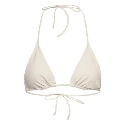 Weekday Structured Strappy Triangle Bikini Top - White - L