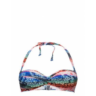 Women Beach Tops With Wire Padded Bra Swimwear Bikinis Bikini Tops Wired Bikinitops Blue Esprit Bodywear Women