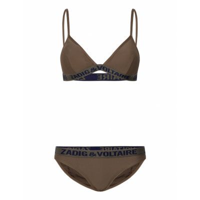 Wording Triangle Bikini Bikini Grön Zadig & Voltaire