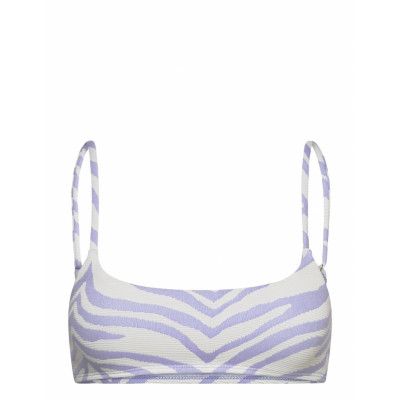 Zecora Ezra Bikini Top Swimwear Bikinis Bikini Tops Bandeau Bikinitops Blue Becksöndergaard