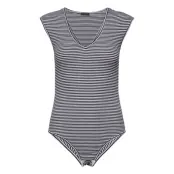 Agnes Bodysuit T-shirts & Tops Bodies Blå Lulu's Drawer