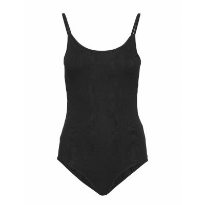 Agnes Strap Bodysuit T-shirts & Tops Bodies Svart Lulu's Drawer