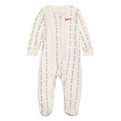 B Nk Fastball Footed Coverall Långärmad Bodysuit Beige Nike