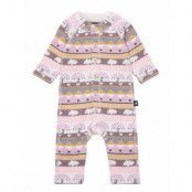Babies' Wool All-In- Mysig Långärmad Bodysuit Multi/mönstrad Reima