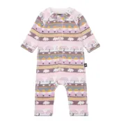 Babies' Wool All-In- Mysig Långärmad Bodysuit Multi/mönstrad Reima
