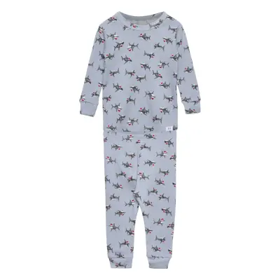 Babygap 100% Organic Cotton Shark Print Pj Set Långärmad Bodysuit Multi/mönstrad GAP
