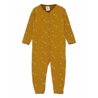 Ball Bodysuit Långärmad Bodysuit Gul Müsli By Green Cotton