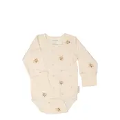 Geggamoja X Mrs Mighetto Bamboo Body L.s Bodies Long-sleeved Beige Geggamoja