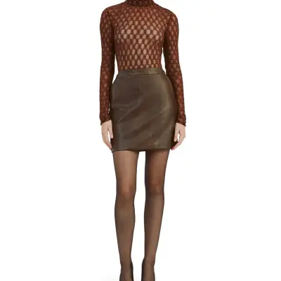 Bardot Adoni Backless Mesh Bodysuit - Brown - 38