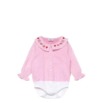 Bernadette - Shirt Bodysuit Långärmad Bodysuit Rosa Hust & Claire