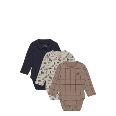 Hust & Claire Bernie - Bodysuit 3-Pack Multi/patterned