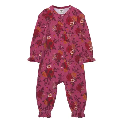 Bloomy Bodysuit Långärmad Bodysuit Rosa Müsli By Green Cotton