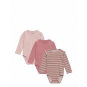 Blue - Bodysuit 3-Pack Bodies Long-sleeved Pink Hust & Claire