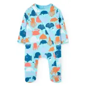 Boboli Knit Play Suit Printed Blå