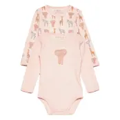 Body Ls 2-Pack Långärmad Bodysuit Rosa Fixoni