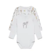 Body Ls 2-Pack Långärmad Bodysuit Vit Fixoni