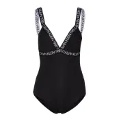 Bodysuit T-shirts & Tops Bodies Svart Calvin Klein
