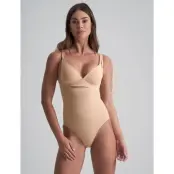 Bye Bra Soft Touch Seamless Bodysuit Open Bust - Beige - M