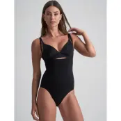 Bye Bra Soft Touch Seamless Bodysuit Open Bust - Black - XL