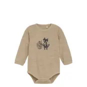 CeLaVi Body Ls, Solid W. Print Beige