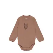 CeLaVi Body Ls, Solid W. Print - Brown - 50