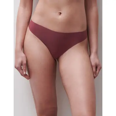 CHANTELLE Softstretch Thong - Burgundy - ONE SIZE