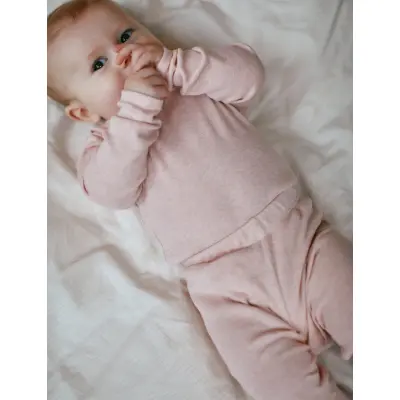 Copenhagen Colors Melange Ls Bodystocking - Pink - 68