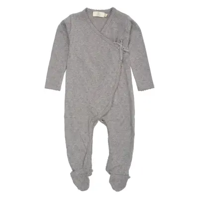 Copenhagen Colors Pointelle Cross-Over Full Body - Grey - 62
