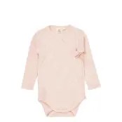 Copenhagen Colors Pointelle Heart Crossover Body Ls - Pink - 50