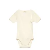 Copenhagen Colors Pointelle Heart Crossover Body Ss - Cream - 74