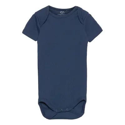 Copenhagen Colors Rib Jersey Short Sleeve Body - Navy - 80