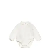 Mango Cotton Bodysuit Blouse Vit