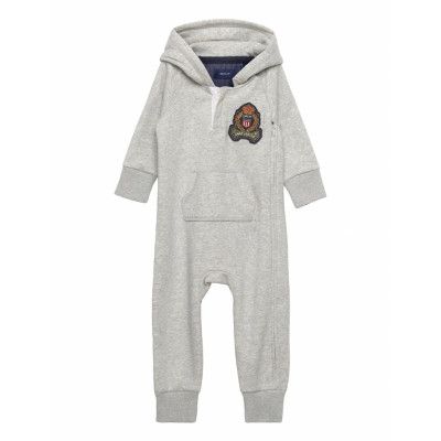 D1. Us. Royalty Coverall Långärmad Bodysuit Grå GANT