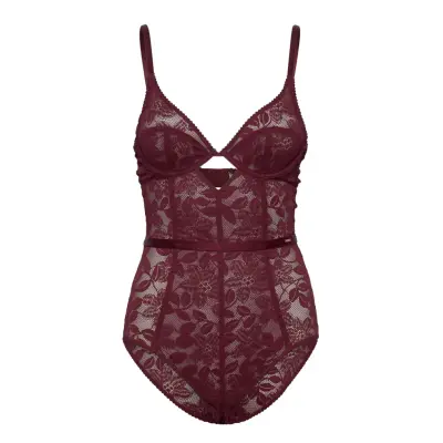 Daphne Bodysuit Bodies Slip Röd Dorina