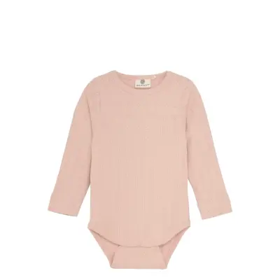 En Fant Body Ls Pointelle Rosa